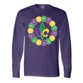 thumbnail image 1 of Inktastic Mardi Gras Beads and Fleur De Lis Long Sleeve T-Shirt, 1 of 5