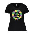 thumbnail image 1 of Inktastic Mardi Gras Beads and Fleur De Lis Women's Plus Size T-Shirt, 1 of 5