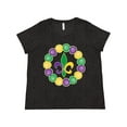thumbnail image 1 of Inktastic Mardi Gras Beads and Fleur De Lis Women's Plus Size T-Shirt, 1 of 5