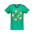 thumbnail image 1 of Inktastic Mardi Gras Beads and Fleur De Lis Women's V-Neck T-Shirt, 1 of 5