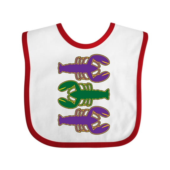 Inktastic Mardi Gras Celebration Funny Crawfish Boys or Girls Baby Bib