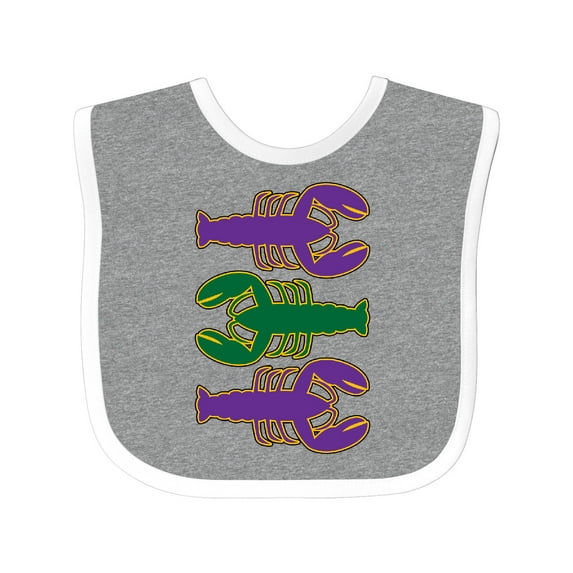 Inktastic Mardi Gras Celebration Funny Crawfish Boys or Girls Baby Bib