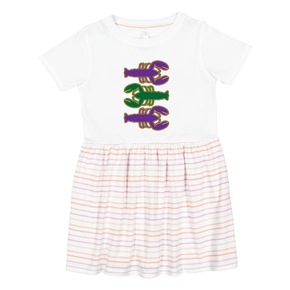 Inktastic Mardi Gras Celebration Funny Crawfish Girls Toddler Dress