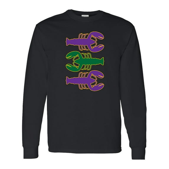 Inktastic Mardi Gras Celebration Funny Crawfish Long Sleeve T-Shirt