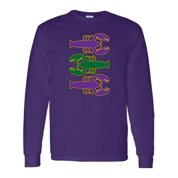 Inktastic Mardi Gras Celebration Funny Crawfish Long Sleeve T-Shirt