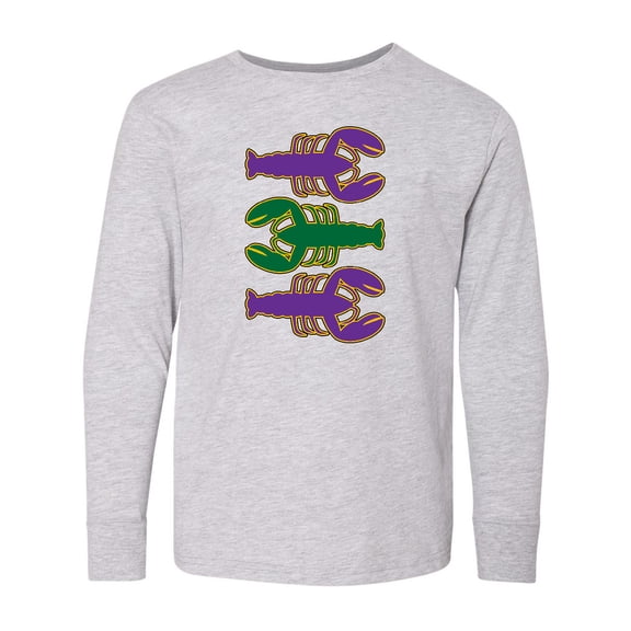 Inktastic Mardi Gras Celebration Funny Crawfish Long Sleeve Youth T-Shirt