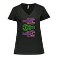 thumbnail image 1 of Inktastic Mardi Gras Celebration Funny Crawfish Women's Plus Size V-Neck T-Shirt, 1 of 5