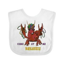 Inktastic Mardi Gras Come at Me Breaux Crayfish Boys or Girls Baby Bib