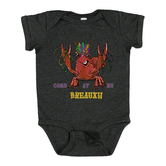 Inktastic Mardi Gras Come at Me Breaux Crayfish Boys or Girls Baby Bodysuit