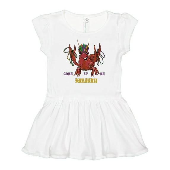 Inktastic Mardi Gras Come at Me Breaux Crayfish Girls Baby Dress