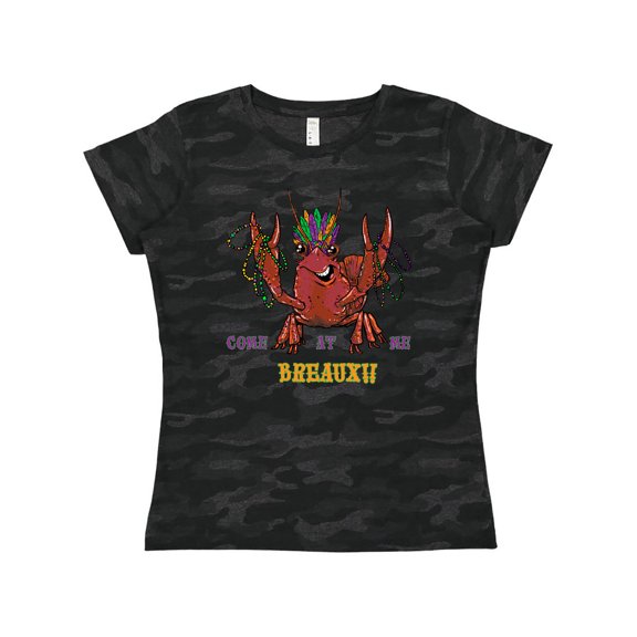 Inktastic Mardi Gras Come at Me Breaux Crayfish Women's T-Shirt