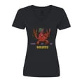 thumbnail image 1 of Inktastic Mardi Gras Come at Me Breaux Crayfish Women's V-Neck T-Shirt, 1 of 5