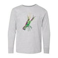 thumbnail image 1 of Inktastic Mardi Gras Crayfish Artsy Long Sleeve Youth T-Shirt, 1 of 5
