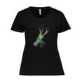 thumbnail image 1 of Inktastic Mardi Gras Crayfish Artsy Women's Plus Size T-Shirt, 1 of 5