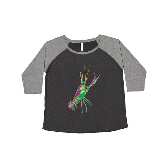 Inktastic Mardi Gras Crayfish Artsy Women's Plus Size T-Shirt