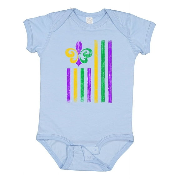 Inktastic Mardi Gras Flag 2 Boys or Girls Baby Bodysuit