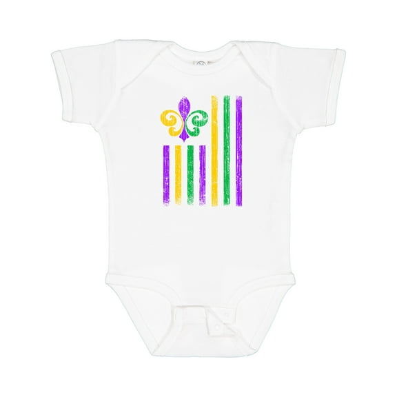 Inktastic Mardi Gras Flag 2 Boys or Girls Baby Bodysuit
