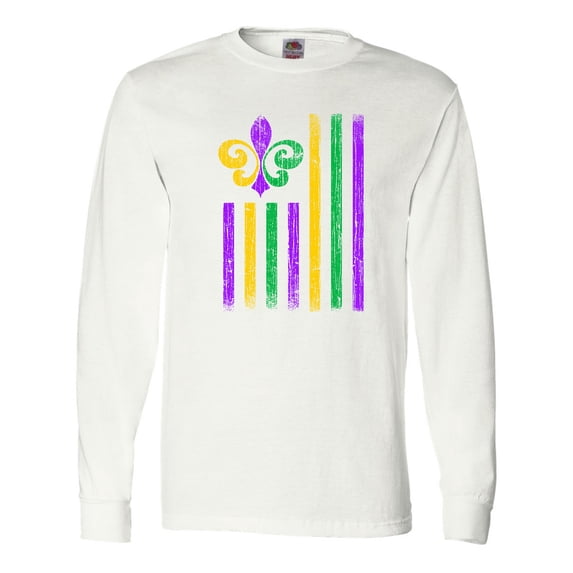 Inktastic Mardi Gras Flag 2 Long Sleeve T-Shirt