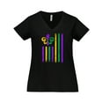 thumbnail image 1 of Inktastic Mardi Gras Flag 2 Women's Plus Size V-Neck T-Shirt, 1 of 5
