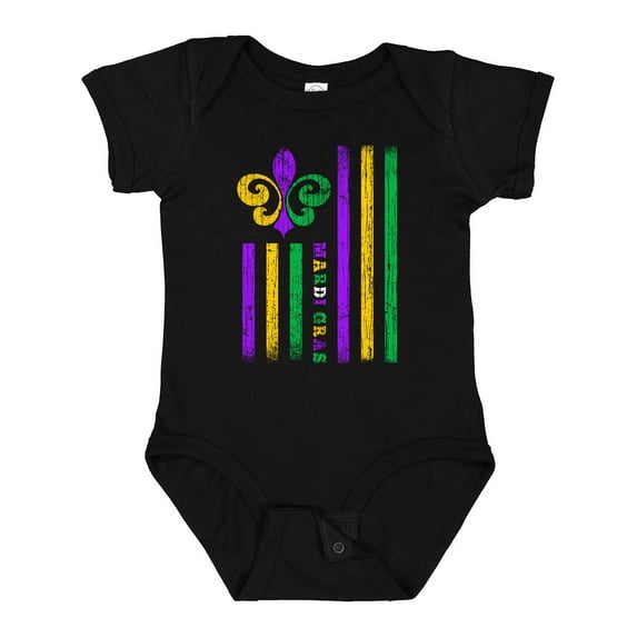 Inktastic Mardi Gras Flag Boys or Girls Baby Bodysuit