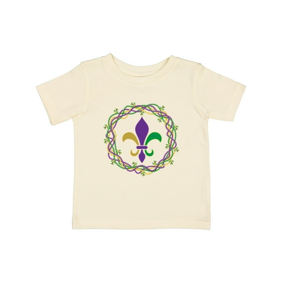 Inktastic Mardi Gras Fleur De Lis Beads Boys or Girls Baby T-Shirt