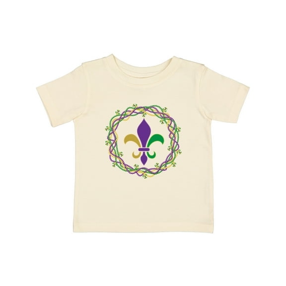 Inktastic Mardi Gras Fleur De Lis Beads Boys or Girls Baby T-Shirt