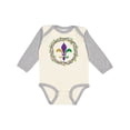thumbnail image 1 of Inktastic Mardi Gras Fleur De Lis Beads Boys or Girls Long Sleeve Baby Bodysuit, 1 of 5