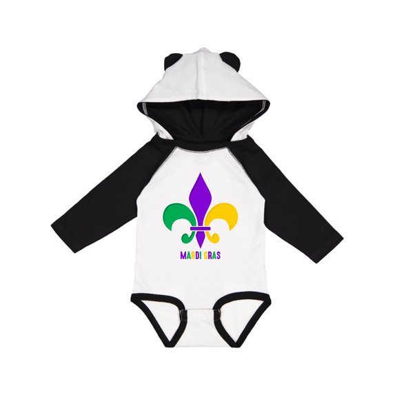 Inktastic Mardi Gras Fleur De Lis Gift Baby Girl Long Sleeve Bodysuit