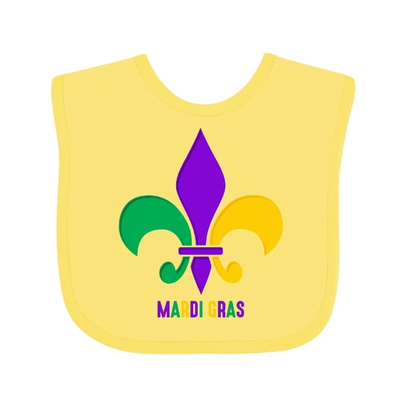 Inktastic Mardi Gras Fleur De Lis Girls Baby Bib