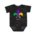 thumbnail image 1 of Inktastic Mardi Gras Fleur De Lis Girls Baby Bodysuit, 1 of 5