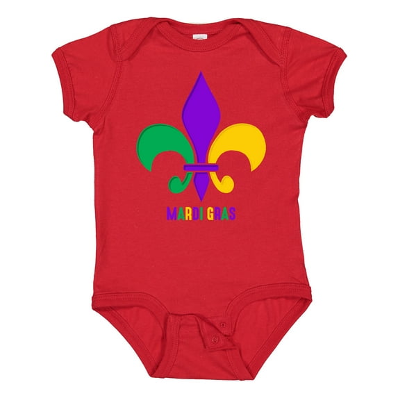 Inktastic Mardi Gras Fleur De Lis Girls Baby Bodysuit