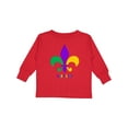 thumbnail image 1 of Inktastic Mardi Gras Fleur De Lis Girls Long Sleeve Toddler T-Shirt, 1 of 5