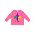 thumbnail image 1 of Inktastic Mardi Gras Fleur De Lis Girls Long Sleeve Toddler T-Shirt, 1 of 5