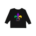 thumbnail image 1 of Inktastic Mardi Gras Fleur De Lis Girls Long Sleeve Toddler T-Shirt, 1 of 5