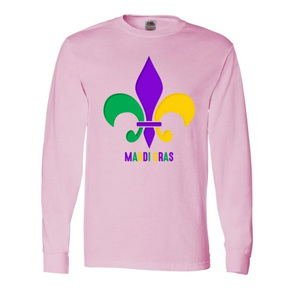Inktastic Mardi Gras Fleur De Lis Long Sleeve T-Shirt
