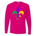 thumbnail image 1 of Inktastic Mardi Gras Fleur De Lis Long Sleeve T-Shirt, 1 of 5