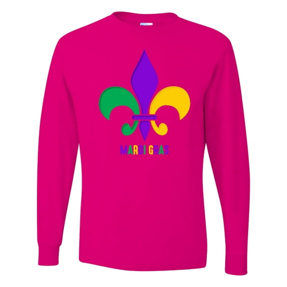 Inktastic Mardi Gras Fleur De Lis Long Sleeve T-Shirt
