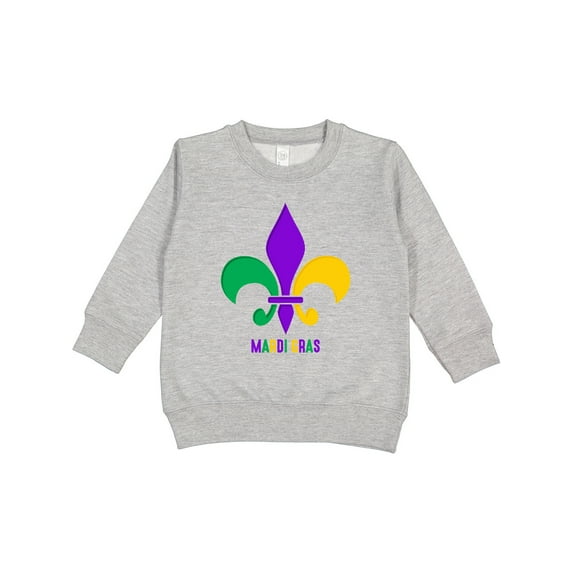 Inktastic Mardi Gras Fleur De Lis Toddler Sweatshirt