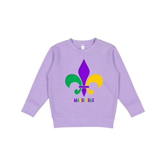 Inktastic Mardi Gras Fleur De Lis Toddler Sweatshirt
