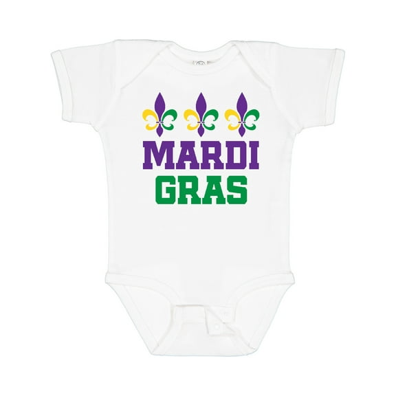 Inktastic Mardi Gras Fleur De Lis Trio Boys or Girls Baby Bodysuit