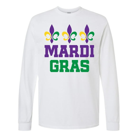 Inktastic Mardi Gras Fleur De Lis Trio Long Sleeve T-Shirt