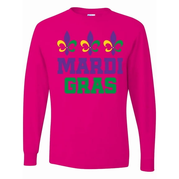 Inktastic Mardi Gras Fleur De Lis Trio Long Sleeve T-Shirt