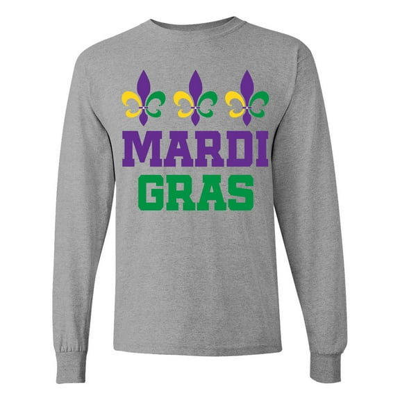 Inktastic Mardi Gras Fleur De Lis Trio Long Sleeve T-Shirt