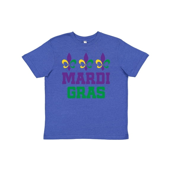 Inktastic Mardi Gras Fleur De Lis Trio Youth T-Shirt
