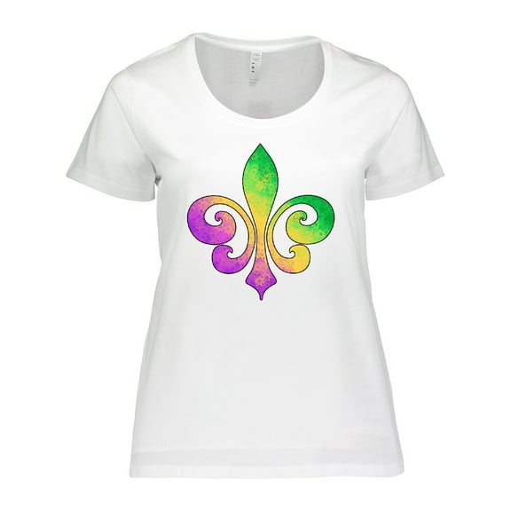 Inktastic Mardi Gras Fleur De Lis Women's Plus Size T-Shirt