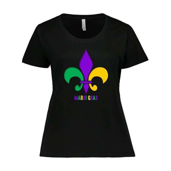 Inktastic Mardi Gras Fleur De Lis Women's Plus Size T-Shirt