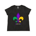 thumbnail image 1 of Inktastic Mardi Gras Fleur De Lis Women's Plus Size T-Shirt, 1 of 5