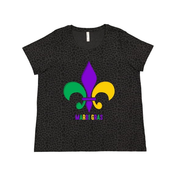 Inktastic Mardi Gras Fleur De Lis Women's Plus Size T-Shirt