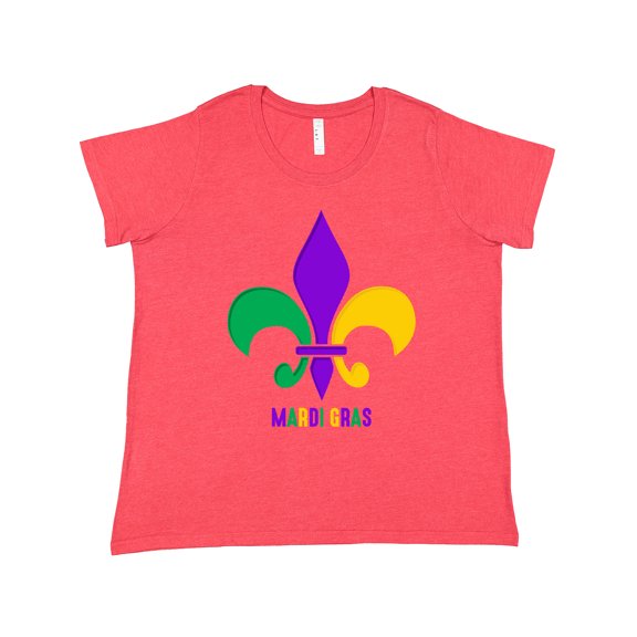 Inktastic Mardi Gras Fleur De Lis Women's Plus Size T-Shirt