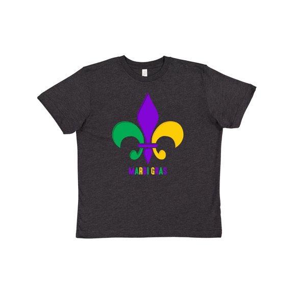 Inktastic Mardi Gras Fleur De Lis Youth T-Shirt